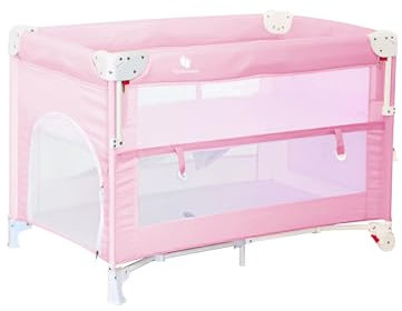 Mariosana Dreamstep Reisebett Klappbar [inkl. Befestigungsgurt] mit Rollen, Tragbar bis 15 kg, Mitwachsend für Neugeborene, mit Tragetasche, Stubenwagen, Beistellbett