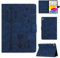 Rosbtib Coque pour iPad 11 Génération (A16 2025 11) / iPad 10 Génération (2022 10.9) Housse en Similicuir avec Support, Un Couple de Chats Amoureux sous Le lampadaire Imprime, Bleu
