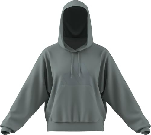 adidas Women's ESSENTIALS BIG LOGO FRENCH TERRY LOOSE HOODIE, Wonder Sage, XL