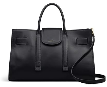 RADLEY London St Pancras Lane Damen Leder Medium Open Top Griff Tasche, Schwarz , Medium