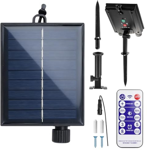 Caja de control de cadena de luces solares, 4,5 V, 1,2 W, controlador de placa de circuito impreso de alto rendimiento, caja de control solar con 8 modos de parpadeo, mando a distancia, panel solar de