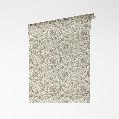 A.S. Création Kreise-Vliestapete – Grau, Weiß, Metallic – 10,05 x 0,53 m | Modernes Kreise-Muster als moderner Blickfang – schimmernde Mustertapete, einfach zu verkleben & spurlos abziehbar