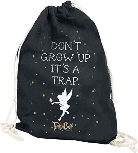 Tinker Bell Don´t Grow Up Turnbeutel schwarz