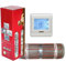 elektrische Fußbodenheizung FOXYMAT.SL RAPID (200 Watt pro m²) mit Thermostat QM-BLUE-TS, 3.0 m² (0.5m x 6m)