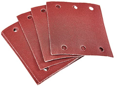 Amtech V4055 P240 Hook and Loop Square Sheets, 10 Piece Set, 110mm x 100mm Sanding Paper, 240 V, Clear, 110 x 100mm