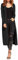 Re Tech UK Ladies Womens Maxi Plus Size Long Cardigans for Women UK Collared Top Long Full Sleeve Floaty Women's Cardigans Coatigans Sizes 8-26 (Black - ML)