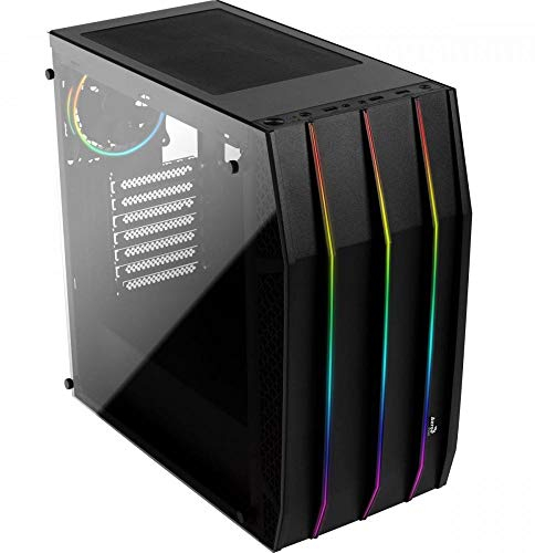 Boitier Moyen Tour ATX AeroCool Klaw RGB avec panneaux vitrés (Noir)
