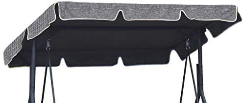 Universal Sonnendach für Hollywoodschaukel Dach-Plane ca 210 x 145 cm für Garten-Schaukel Dachplane Ersatzdach Flachs [101]