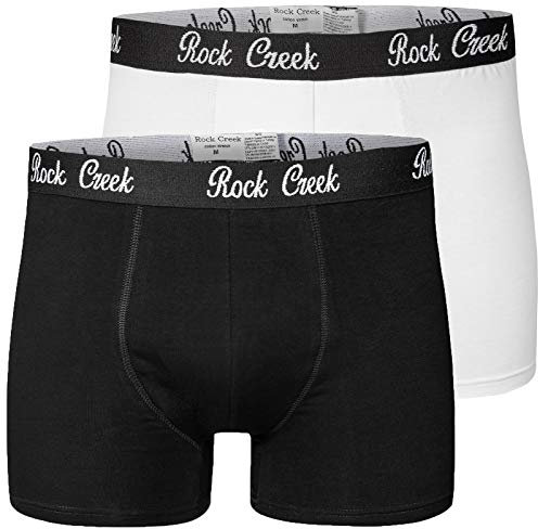 Rock Creek Herren Boxershorts Unterhosen Boxer Unterwäsche 8er Pack Baumwolle Männer Weihnachten Boxer Shorts Unterhose 8 Stück H-218 Schwarz-Weiß M