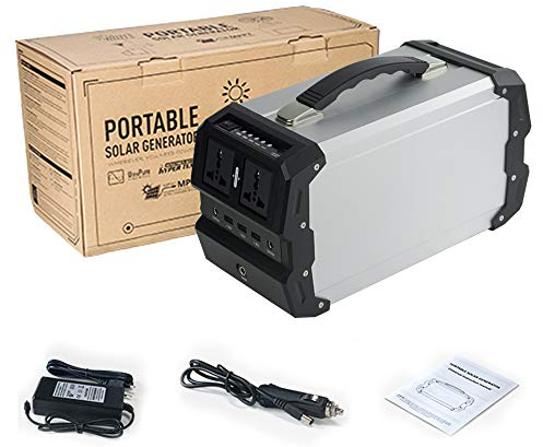 ele ELEOPTION Tragbarer Generator 220V, 97200mAh Stromgenerator mit DC/AC Inverter Aufgeladen von Solarpanel/Steckdose, Multifunktion notstromaggregat fur Outdoor Camping Reise