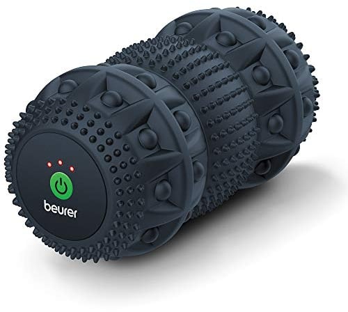 Beurer MG 35 Deep Roll Massagerolle mit Vibration, Faszienrolle zur Triggerpunktmassage, 3 Intensitätsstufen, Massagemodus, vielseitig anwendbar, tiefenwirksam