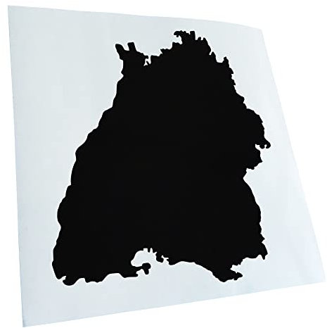 Kiwistar - Autoaufkleber - Schwarz - 11x10cm Baden - Württemberg Silhouette - Heckscheibe Auto Aufkleber wetterfest für Kfz LKW Mofa Truck - Sticker außen selbstklebend Tuning Zubehör für Fenster