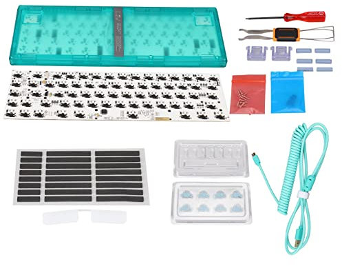 Mechanisches Tastatur-Kit Zum Selbermachen, 67 Tasten, Hot-Swap-fähiger 3-Pin/5-Pin-Schalter, USB-Typ-C-Kabelverbindung, Benutzerdefinierte Gaming-Tastatur, RGB-Hintergrundbeleuchtung,(Grün)