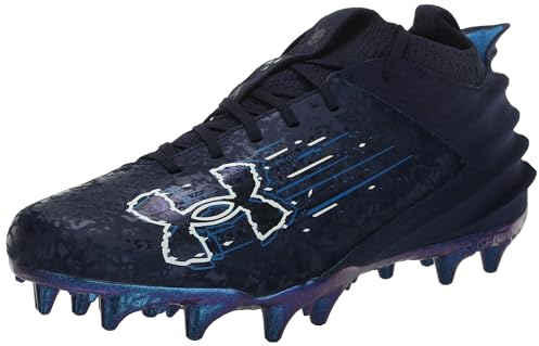 Under Armour Men's Blur Smoke Suede 2.0 Mc Football Shoe, (401) Midnight Navy/Photon Blue/Midnight Navy, 49.5 EU