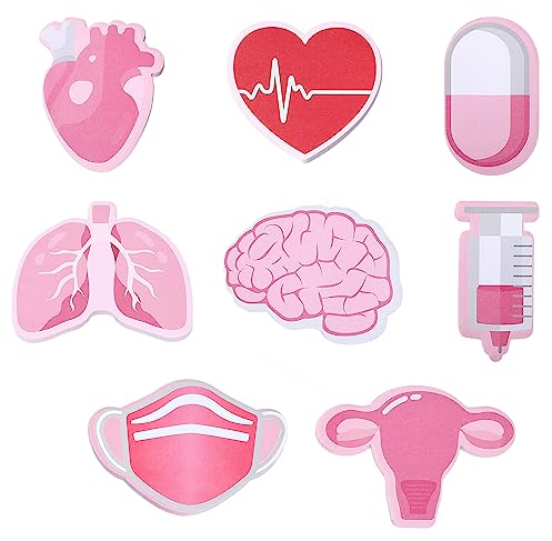 TIESOME 5-12CM Lustige Krankenschwester Haftnotizen, 240 Blatt Selbstklebende Haftnotizzettel Medizinisch haftnotizen lustig Selbstklebende Haftnotizzettel Farbig Notizblöck