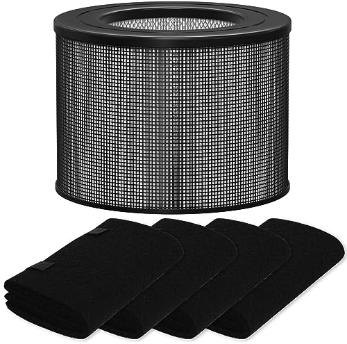 Filtro HEPA di ricambio compatibile con filtro Queen Defender 4000 7500 360, filtro HEPA ad alta efficienza con 4 prefiltri a carbone attivo