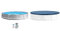 Intex 12Ft X 30In Prism Frame Pool Set & Runde Poolabdeckung - Ø 366 cm - Für Metal und Prism Frame, Dunkelblau