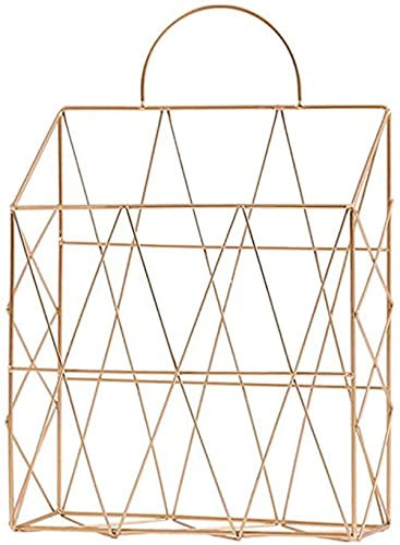 JOPLAX Revistero Colgante Revistero Rejilla De Metal Blanco Rejilla De Rejilla Soporte De Rejilla Estantería De Pared Cesta De Almacenamiento Rejilla Tablero De Corcho-White