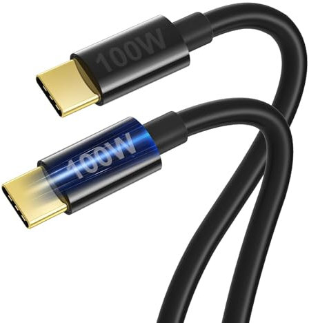 TONOMO Type-C Ricarica Rapida100W Cavo USB C aType-C,1M Cavetto USB C con PD 3.0,Tipo C Cavo per MacBook Air/Pro3,iPad Pro12.9/12/11/Air/iPad Mini 6,Xiaomi Huawei Galaxy S22/21/20