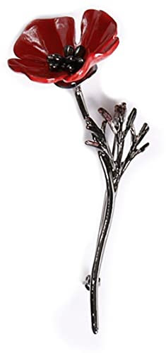GFM® Brosche Mohnblume – Mohnblumentag, Gedenktag (Brch-, S, Metall