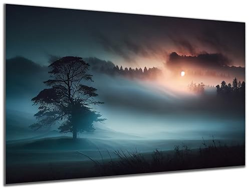 DARO Design - Wand-Bild auf 6mm HDF 70x50 cm Nebel Landschaft - Wand-Deko Bilder Geschenk