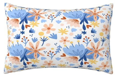 Kissenbezug 30x50 cm 2er Set Herbst Deko Kissen Blau, Blumen Kissenbezug, Rechteckig Kissenbezüge, Weicher Sofakissen, Kissenhülle Herbst, Zier Kissen Aesthetic, Couch Deko Schlafzimme Gifts, J39