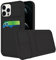 Compatible avec Coque iPhone 15 Pro Max Antichoc avec Porte Carte, Etui iPhone 15 Pro Max Silicone avec Protection Cache Camera Coulissant Coque de Telephone Ultra Fine Housse (Noir)