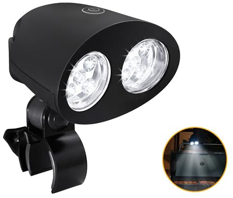 Lampade per barbecue con 10 LED, lampade in alluminio, accessori per barbecue, illuminazione esterna, barbecue e ciclismo, regalo per uomini [livello energetico A+++]