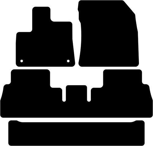 Kovvar Fußmatten passend für Citroën Berlingo Multispace 2018-2025 Passend zur Ausführung: L2 | 7 Sitzer | Befestigungssystem: Clips (mit ovaler Öse) | Qualität: Comfort