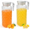 ADERTOS 2 Brocche per Acqua da 1.1 Litro, Caraffa Acqua in Plastica Infrangibile, Brocca Acqua da Tavola con Tappo, Brocche in Plastica per Acqua per Limonata Succhi di Latte Tè Freddo (Senza BPA)