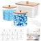 Set di 3 Contenitore Detersivo Polvere, Contenitore Detersivo Polvere con Etichette, Barattolo per Bucato con Coperchi, Dosatore Detersivo Lavatrice con Coperchio, con 16 Etichette＆ 2 Cucchiai
