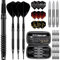 CyeeLife Dartpfeile mit Kunststoffspitze 90% Tungsten 3 Stück 90% Wolfram Soft Darts,Professionelles Darts Set mit Flights, Schäfte und Spitzen (Schwarz)