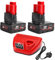 QUPERR 2PCS 12V 6A Compatible with Milwauke Battery Li-Ion M12B6 M12 and Charger Power tools XC48-11-2401 M12TLED-0 C12PN-0 M12CD-202C M12SI-0 M12bsd-0
