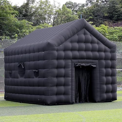 SAYOK Aufblasbares Disco-Zelt 5.4m Nightclub Party Cube Zelt Großes tragbares Veranstaltungshaus mit Logo-Bereich für Geburtstag, Schulveranstaltungen, Hinterhof-Party, Vermietung Geschäft (Black)