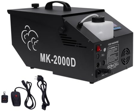Nebelmaschine, 1200W Bodennebler, Rauchmaschine mit Fernbedienung & 0,5L Tank & LCD-display, 5min Aufwärmzeit, Fogger für Festivals Partys Nachtclubs Hochzeiten Theater
