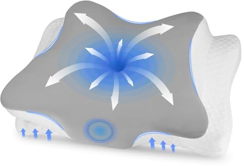 Orthopädisches Kissen, Seitenschläferkissen, Nackenstützkissen, Kopfkissen Nackenschmerzen, Memory Foam Kissen, Ergonomisches Kopfkissen, für Seiten Rücken & Bauchschläfer -Schmetterlingsform