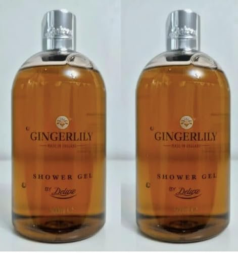 Deluxe Shower Gel, 500ml, Rose & Rhubarb, Orange & Bergamot, Ginger Lily Fragrances (2 x 500ml Ginger Lily)