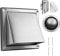 WeCooper 100mm 4 Inch Cowled External Wall Louvre Grille 304 Stainless Steel Extractor Fan Outside Air Vent with Removable Cover and Bird Screen Mesh
