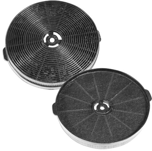 SPARES2GO Charcoal Filter for Stoves Cooker Hood Extractor Vent TMFILT4 (170mm x 25mm, Pack of 2)