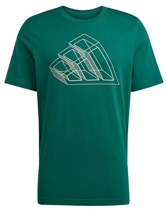adidas Herren-T-Shirt mit Grafik-Logo, Farbe: Grün, XXL