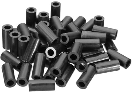PATIKIL 50 Stück M8 Abstandshalter ABS Distanzhülsen 8.2 mm ID, 14 mm OD, 30 mm Länge Nylon Rund Abstandshalter Unterlegscheiben Kunststoff Gummimutter für M8 Schrauben Steckdose Schwarz