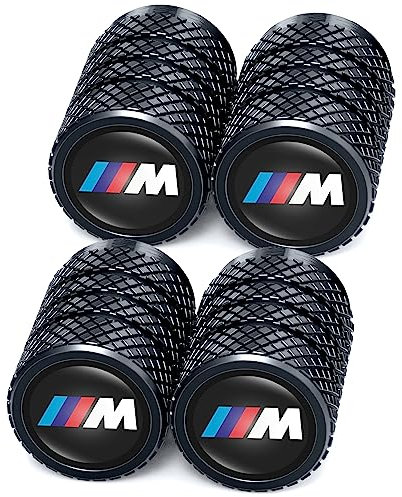 für BMW M Ventilkappen, Reifen Ventilkappen für BMW M M2 M4 M5 M6 M8 X1 X2 X3 X5 X6 M135i M240i Z4 328i X7,Ventilkappen mit Dichtung für stabilen Reifendruck, Autoventil Kappe, 4 Stück