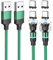 BITHAI Nylon Braided Magnetic Charging Cable Fast Charging for USB C Device,2 Magnetic Charging Cable,4 Type-C Tips (3.3ft*2+4*type-c tips)