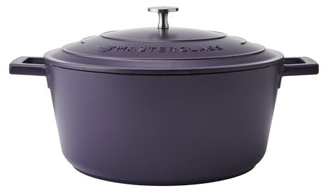 MasterClass Cast Aluminium Purple Casserole Dish, 28cm, 5 Litre, Gift Boxed