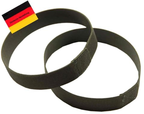 baum-m gmbh Bundeswehr Hosengummi 1 Paar Beingummi Klassisch oder mit Verschluss zum Fixieren der Hosenbeine BW Elastisch Armee Outdoor Sport Oliv Schwarz