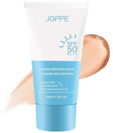 Silky Moisture Sun Cream SPF 50+ PA +++ Koreanische Bio-Gesichts-Sonnencreme ohne weiße Rückstände, Make-up Basis für Alle Haut,50ml