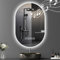 Hondony Ovale Bluetooth Miroir Salle de Bain avec Eclairage 50x75cm, Anti-Buée, 3000K-4000K-6500K, Mémoire, IP44 Miroir Lumineux Salle de Bain, Horizontal/Vertical