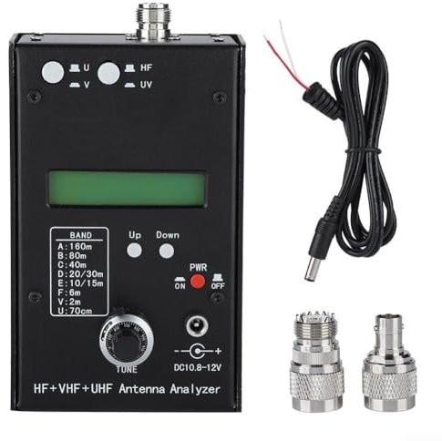 Eawfgtuw AW07A 160M HF/VHF/UHF Antenna Analyzer Meter Tester, SWR VSWR Meter for Ham Radio Operators, LC Meter Signal Source Frequency Counter