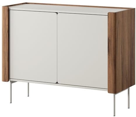 Guelph K105 - Zweitürige Kommode, Nussbaum, Kaschmir, 105 cm Breit, 82 cm Hoch, 39 cm Tief