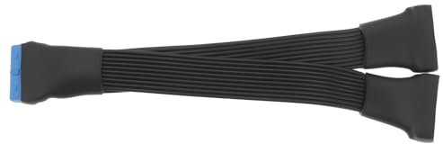 YINETTECH USB 3.0 Header Splitter Verlängerungskabel 19/20 Pin 1 auf 2 Y-förmiger Splitter Interner Adapter Interner Hub Splitter 15 cm
